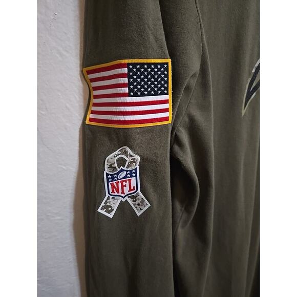 Los Angeles Charges Salute To Service Nike Shirt Mens Medium Green NFL Onfieldap - Picture 5 of 16